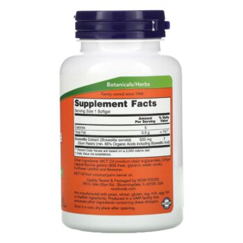 NOW Foods Boswellia Extract, 500mg - 90 softgels