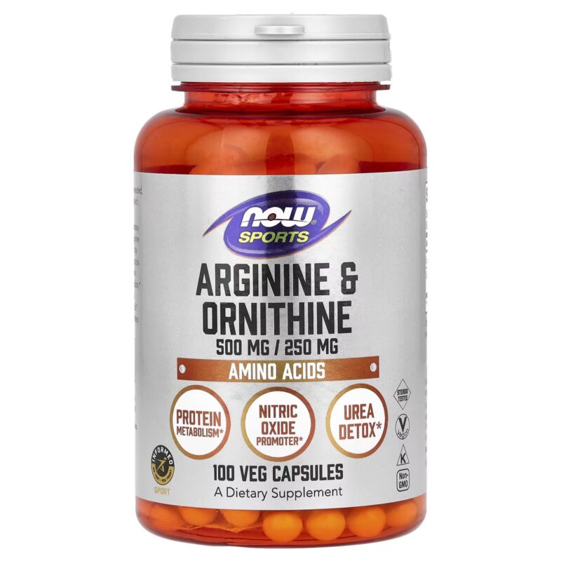 NOW Foods Arginine & Ornithine - 100 vcaps