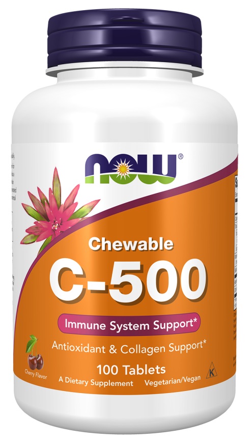 NOW Foods Vitamin C-500 Chewable. Cherry - 100 tabs