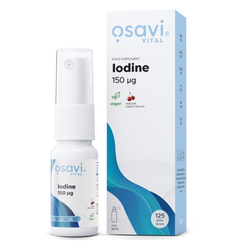 Osavi Iodine Oral Spray, 150mcg (Cherry) – 25 ml.